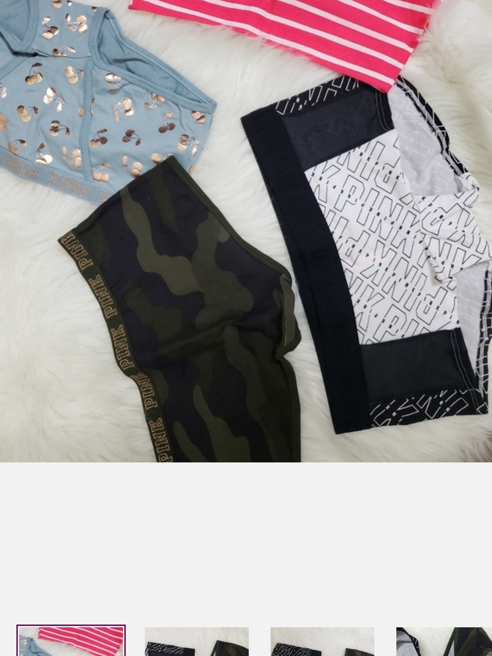 (4) Pink Victoria's Secret Boyshort Panties Size S